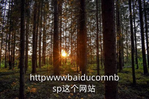 httpwwwbaiducomnbsp這個(gè)網(wǎng)站