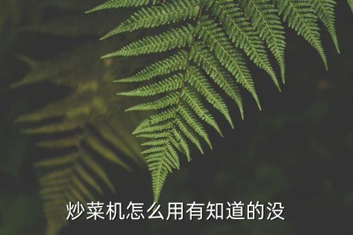 自動化炒菜機器人怎么用，機器人自動炒菜機怎么用的啊是全自動的嘛
