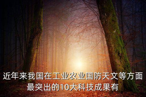 近年來的科技創(chuàng)新成果有圖，近年的重大高科技成果