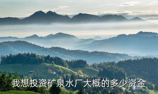礦泉水公司需要投資多少錢，我想投資礦泉水廠大概的多少資金