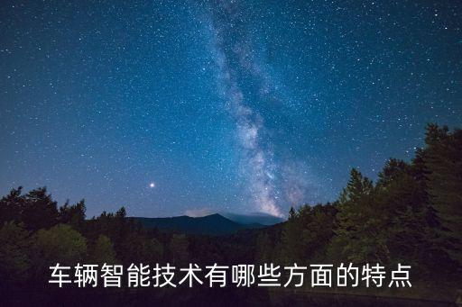 車輛智能技術(shù)有哪些方面的特點(diǎn)