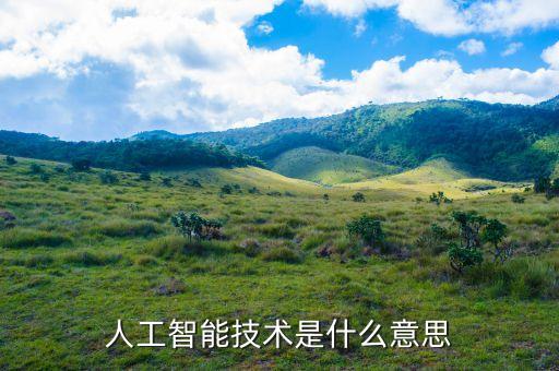 人工智能技術是屬于，什么是人工智能技術