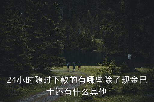24小時隨時下款的有哪些除了現(xiàn)金巴士還有什么其他