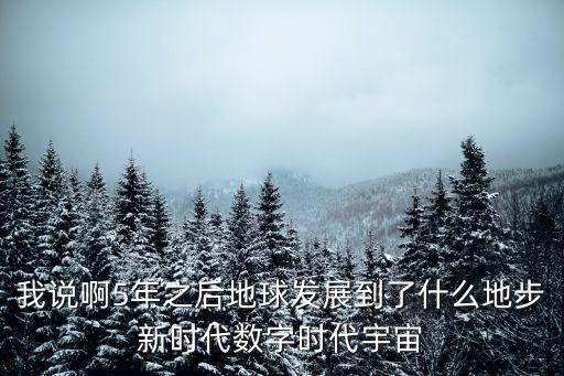 我說啊5年之后地球發(fā)展到了什么地步新時(shí)代數(shù)字時(shí)代宇宙
