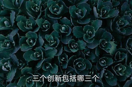 三個創(chuàng)新包括哪三個