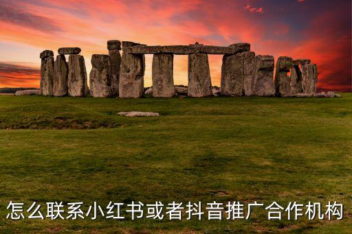 怎么聯(lián)系小紅書或者抖音推廣合作機構(gòu)
