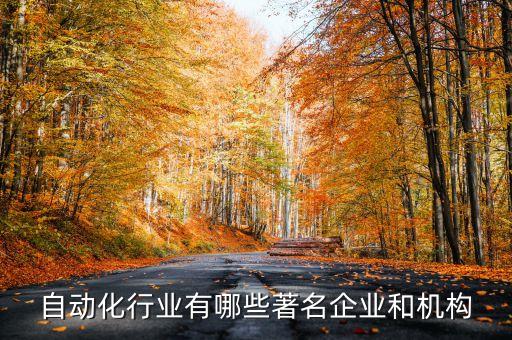 自動化行業(yè)有哪些著名企業(yè)和機構