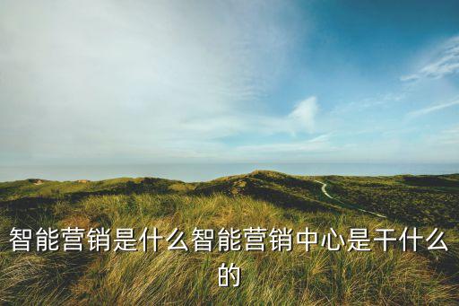智能營銷是什么智能營銷中心是干什么的