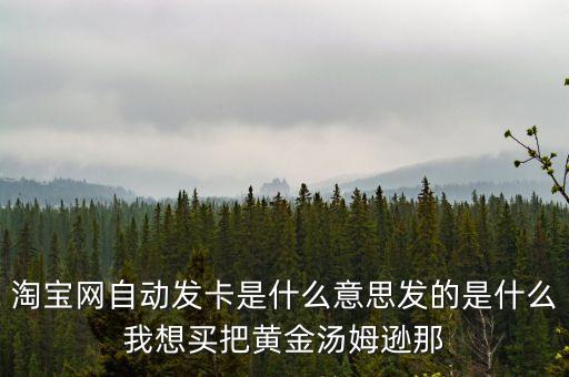 淘寶網(wǎng)自動發(fā)卡是什么意思發(fā)的是什么我想買把黃金湯姆遜那