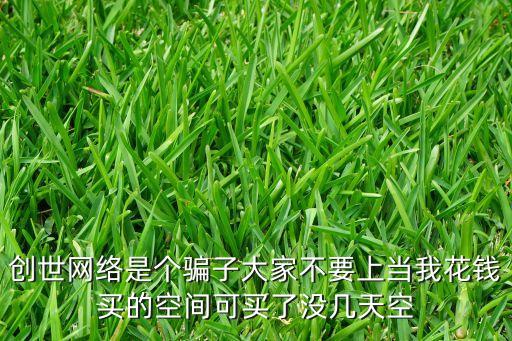 創(chuàng)世網(wǎng)絡(luò)是個騙子大家不要上當(dāng)我花錢買的空間可買了沒幾天空