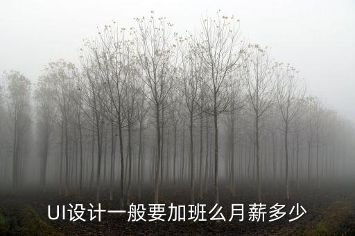 UI設(shè)計(jì)一般要加班么月薪多少