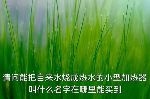 可以接自來水的即熱飲水機叫什么，有一種飲水機可以自己裝水去燒的叫什么機