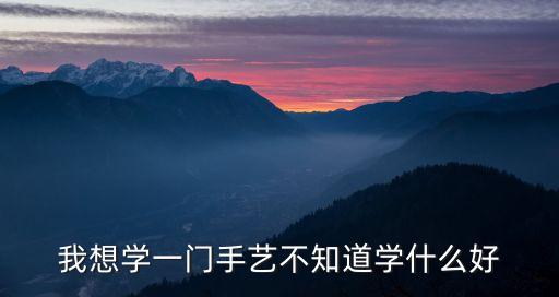 我想學一門手藝不知道學什么好
