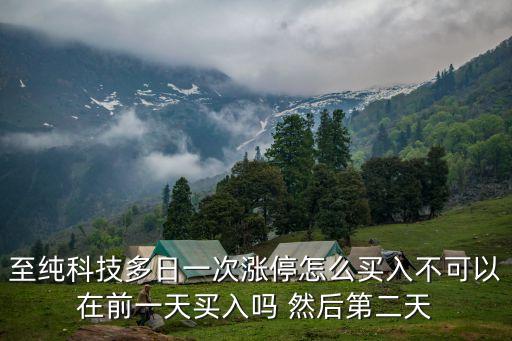 至純科技多日一次漲停怎么買入不可以在前一天買入嗎 然后第二天
