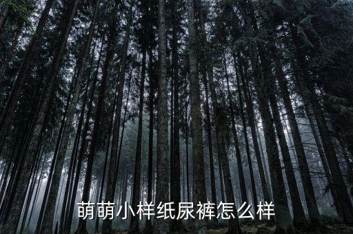 萌萌小樣紙尿褲怎么樣