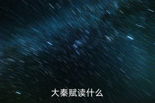 大秦賦讀什么