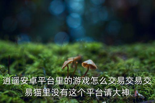 逍遙安卓平臺(tái)里的游戲怎么交易交易交易貓里沒(méi)有這個(gè)平臺(tái)請(qǐng)大神