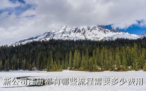 新公司注冊都有哪些流程需要多少費(fèi)用