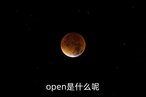 open是什么呢