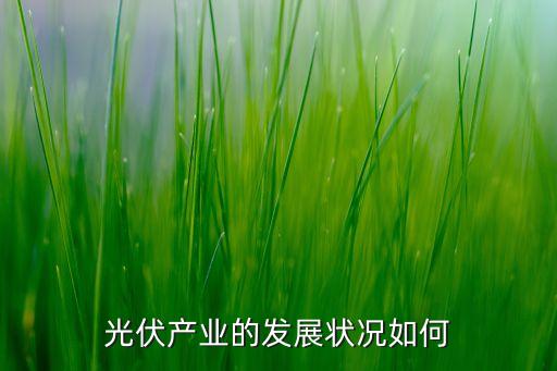 光伏產(chǎn)業(yè)的發(fā)展狀況如何