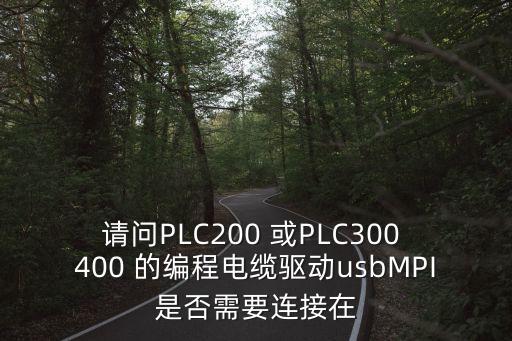 請(qǐng)問PLC200 或PLC300 400 的編程電纜驅(qū)動(dòng)usbMPI是否需要連接在