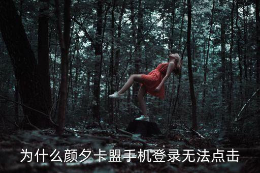 為什么顏夕卡盟手機(jī)登錄無法點(diǎn)擊