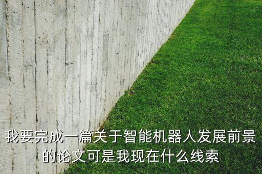 我要完成一篇關(guān)于智能機器人發(fā)展前景的論文可是我現(xiàn)在什么線索
