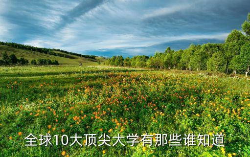 全球10大頂尖大學有那些誰知道