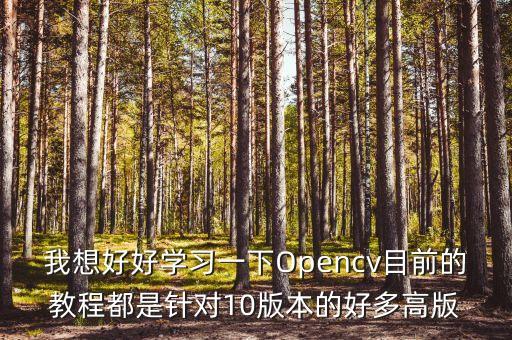 我想好好學(xué)習(xí)一下Opencv目前的教程都是針對(duì)10版本的好多高版