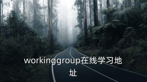 workinggroup在線學(xué)習(xí)地址
