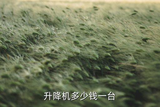 升降機(jī)多少錢一臺(tái)