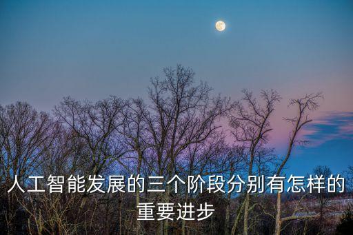 人工智能發(fā)展的三個階段依次是，立得空間在人工智能這塊有哪些涉及