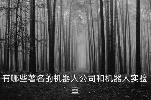 有哪些著名的機器人公司和機器人實驗室