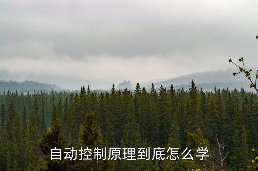 自動(dòng)控制原理到底怎么學(xué)