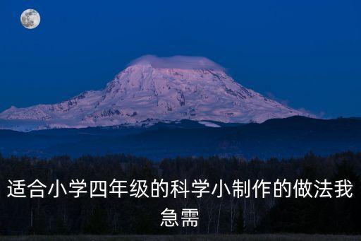 手工小制作四年級，四年級簡單手工小制作