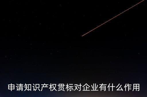 申請(qǐng)知識(shí)產(chǎn)權(quán)貫標(biāo)對(duì)企業(yè)有什么作用