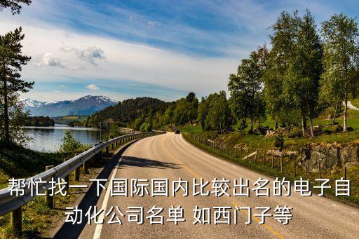 電氣自動(dòng)化企業(yè)前十強(qiáng)中國(guó)，幫忙找一下國(guó)際國(guó)內(nèi)比較出名的電子自動(dòng)化公司名單 如西門子等