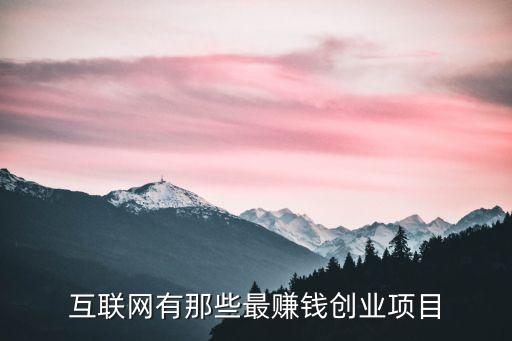 互聯(lián)網(wǎng)有那些最賺錢(qián)創(chuàng)業(yè)項(xiàng)目
