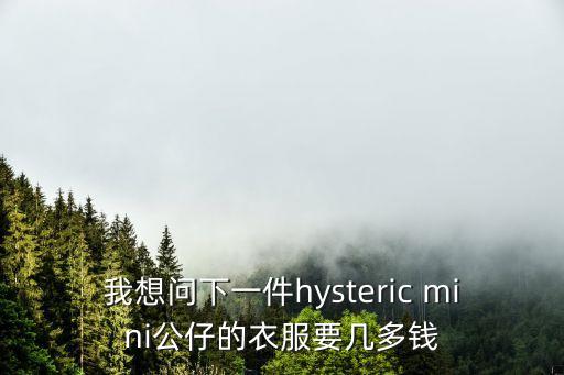 我想問(wèn)下一件hysteric mini公仔的衣服要幾多錢(qián)