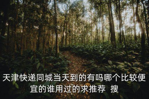 天津快遞同城當天到的有嗎哪個比較便宜的誰用過的求推薦  搜