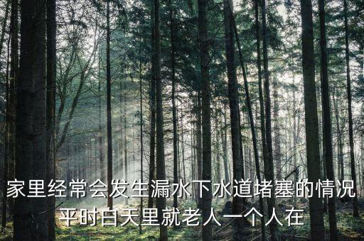 家里經(jīng)常會發(fā)生漏水下水道堵塞的情況平時白天里就老人一個人在