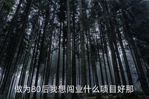 做為80后我想闖業(yè)什么項(xiàng)目好那