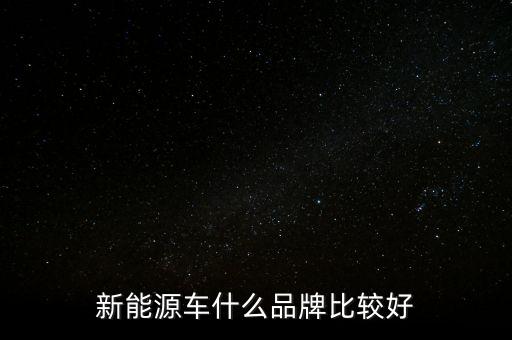 新能源車什么品牌比較好