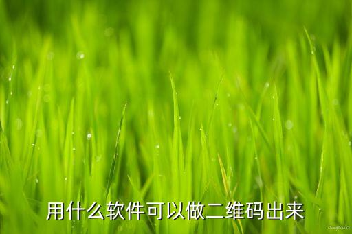 用什么軟件可以做二維碼出來(lái)