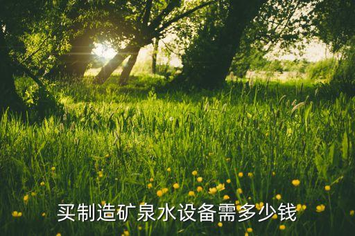 買(mǎi)制造礦泉水設(shè)備需多少錢(qián)