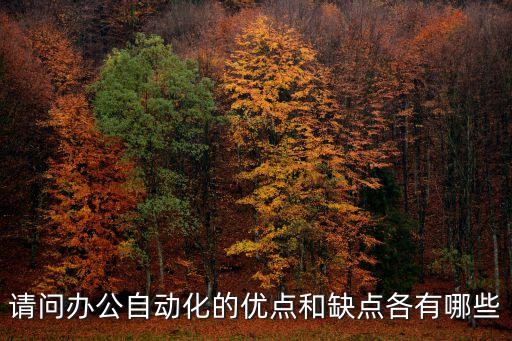 請問辦公自動化的優(yōu)點和缺點各有哪些