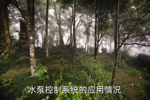 水泵控制系統(tǒng)的應用情況