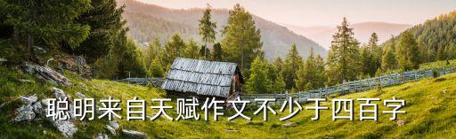 聰明來自天賦作文不少于四百字