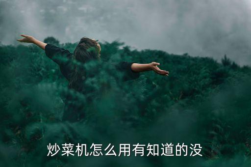 炒菜機(jī)怎么用有知道的沒