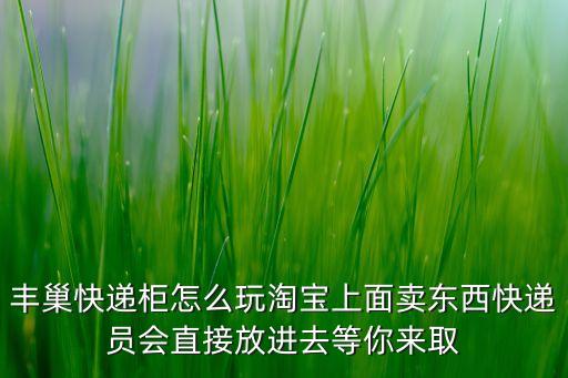 豐巢快遞柜怎么玩淘寶上面賣東西快遞員會直接放進(jìn)去等你來取